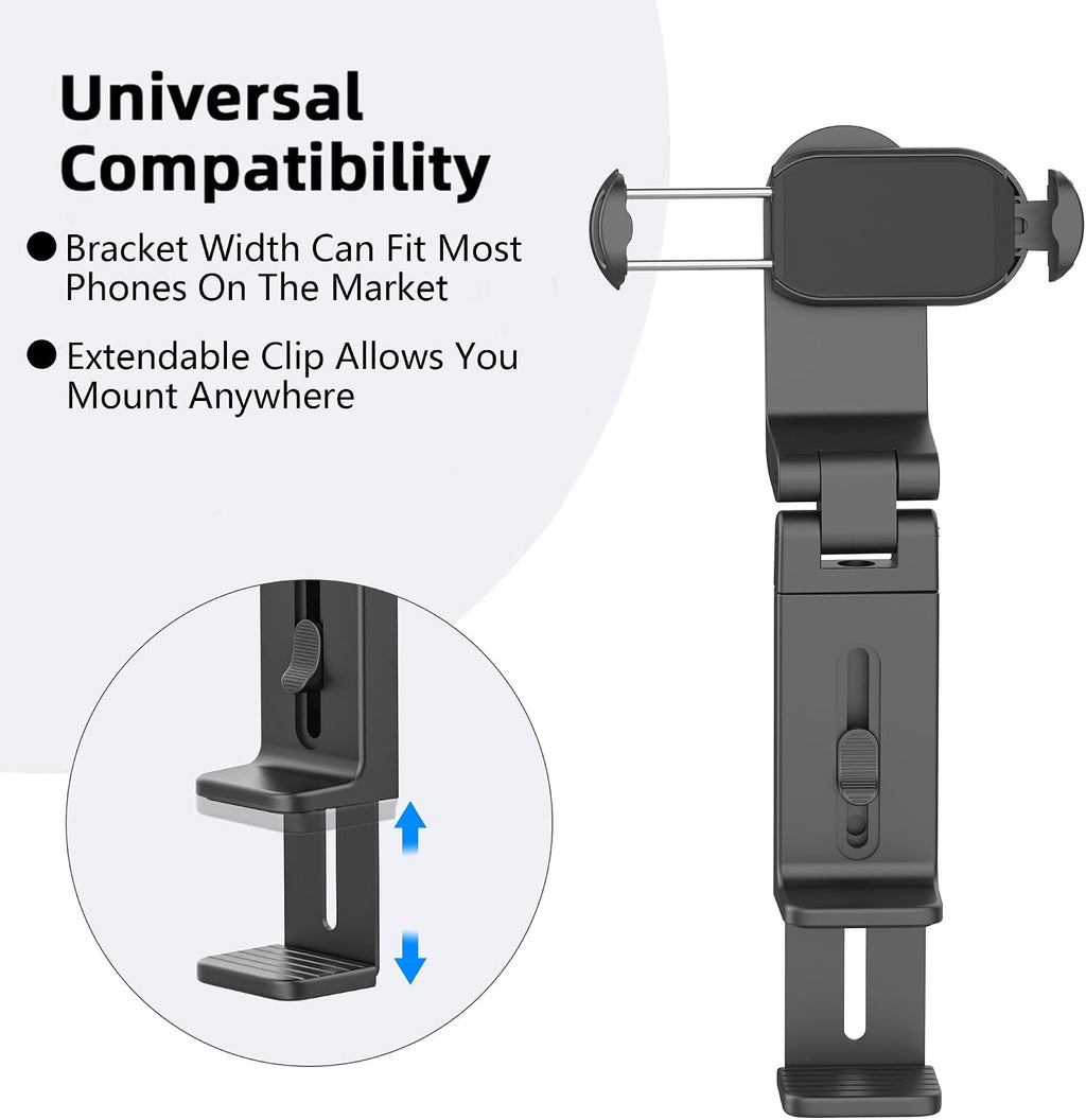 CreaDream 2 Pack Airplane Phone Holder, Phone Mount Stand for Flight Desk