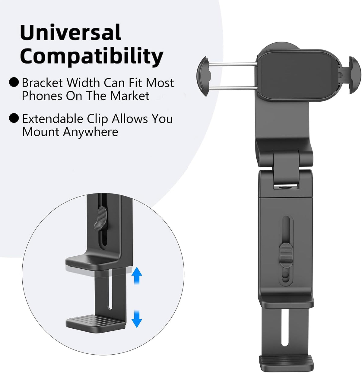 CreaDream 2 Pack Airplane Phone Holder, Phone Mount Stand for Flight Desk