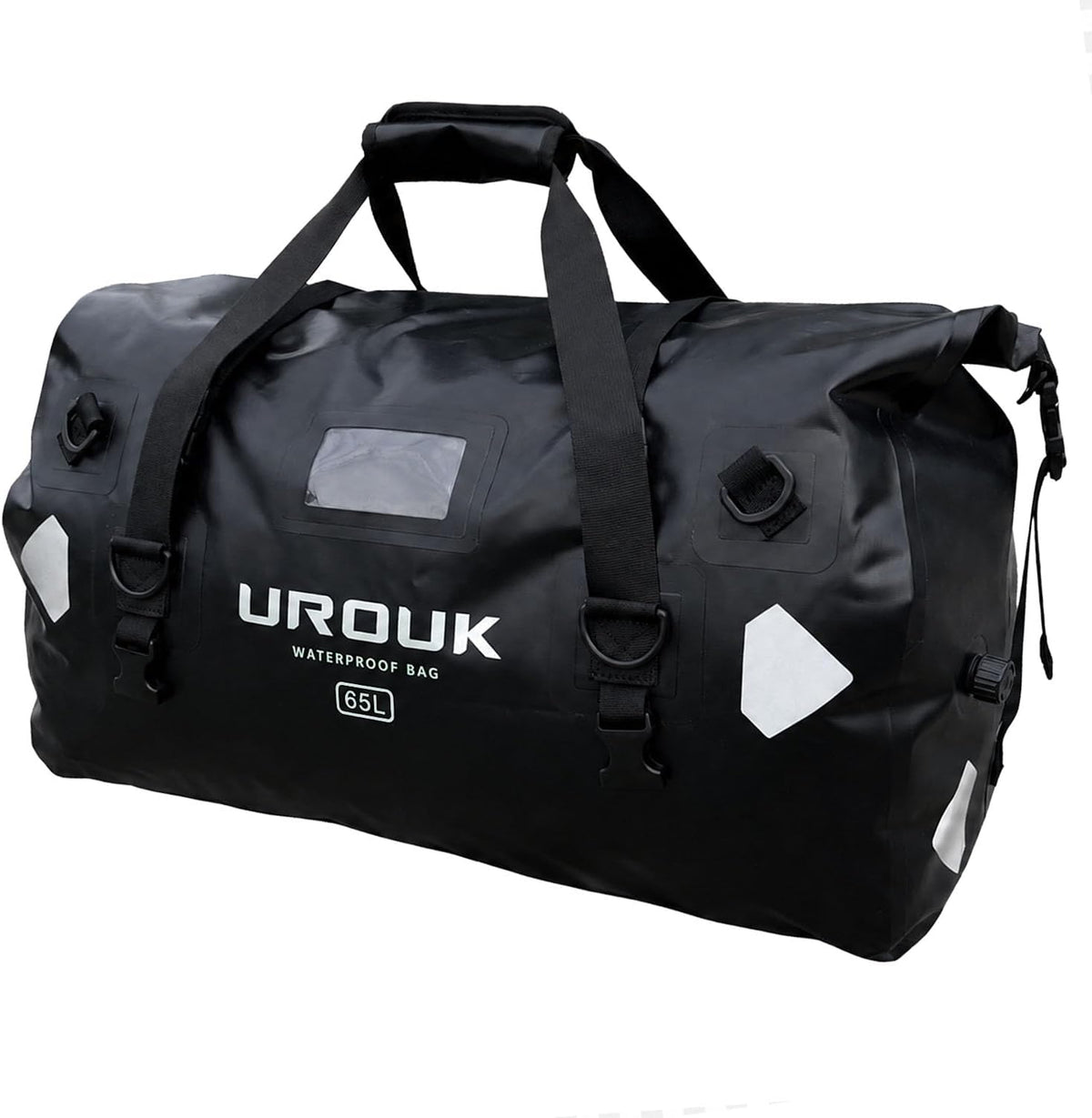 Waterproof Duffel Bag 40L 65L 90L Large Motorcycle Dry Bag Backpack,Roll-Top Heavy Duty Tail Bag Luggage Gear Bag with Straps for Travel, Camping, Fishing, Boating, Kayaking