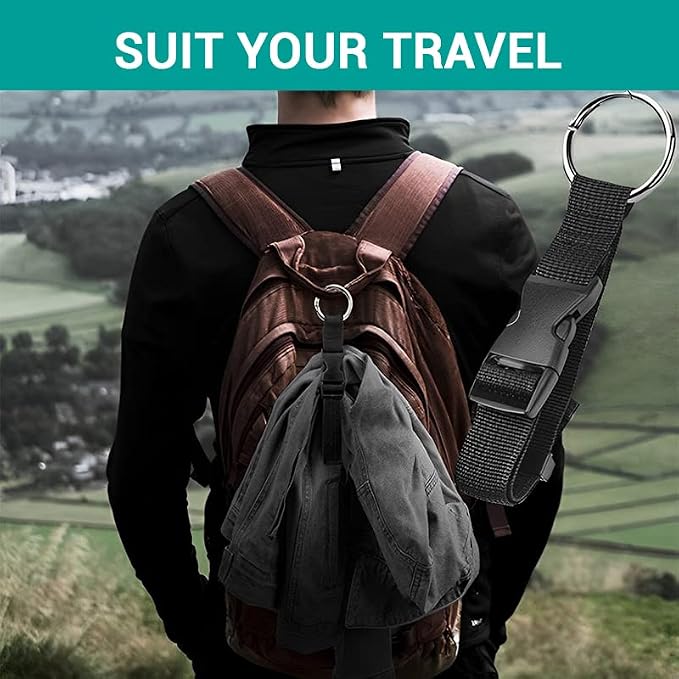 2 Pack Adjustable Luggage Connector Straps for Suitcases - Jacket Gripper