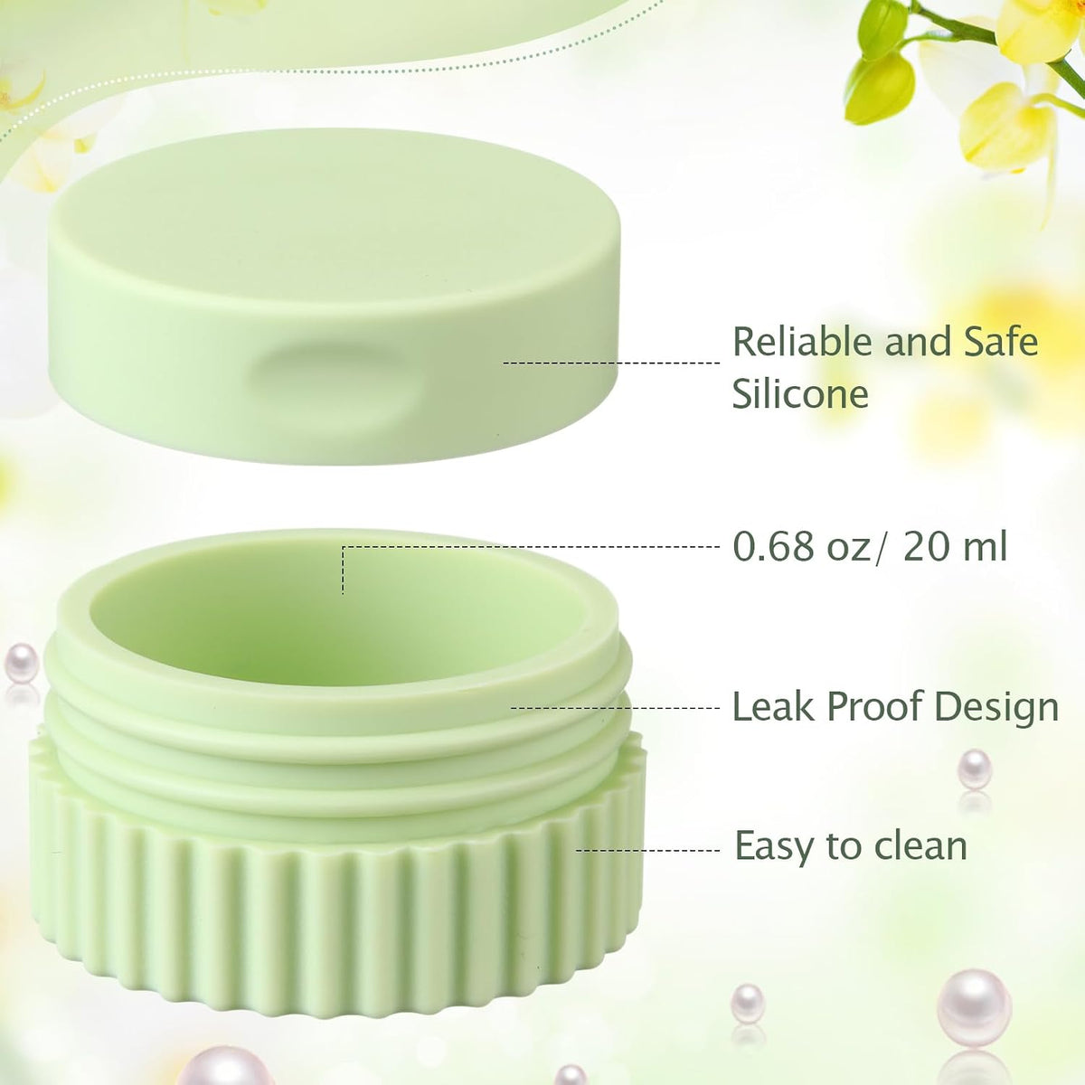 Maxcheck 8 Pcs 0.68oz Small Travel Containers for Toiletry, Fresh Color