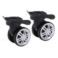 360 Degree Swivel Caster Wheels for Luggage – Black Plastic Replacement Trolley Wheels Compatible with Suitcase Travel Bags