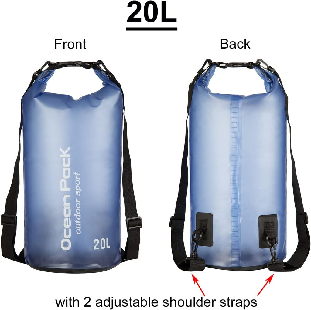 Floating Waterproof Dry Bag 10l/20l,Roll Top 10L/20L Waterproof Dry Bag Backpack For Kayaking Boating Swimming for Women Men