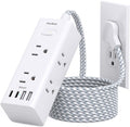 One Beat Surge Protector Power Strip, 6 Ft Flat Plug Extension Cord, 900J