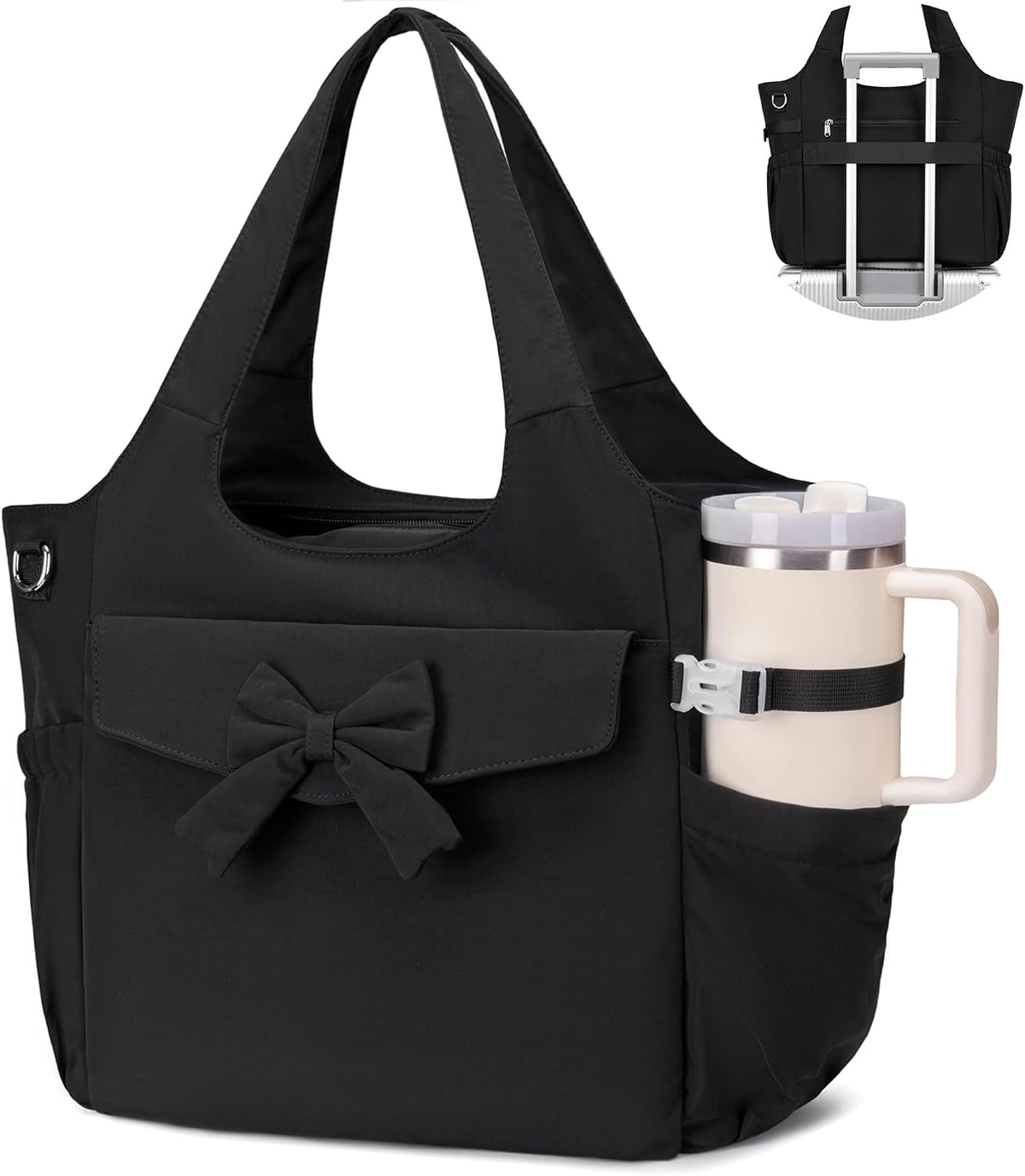 LEDAOU Beach Tote Bag for Women, Waterproof Sandproof Pool and Travel Bag