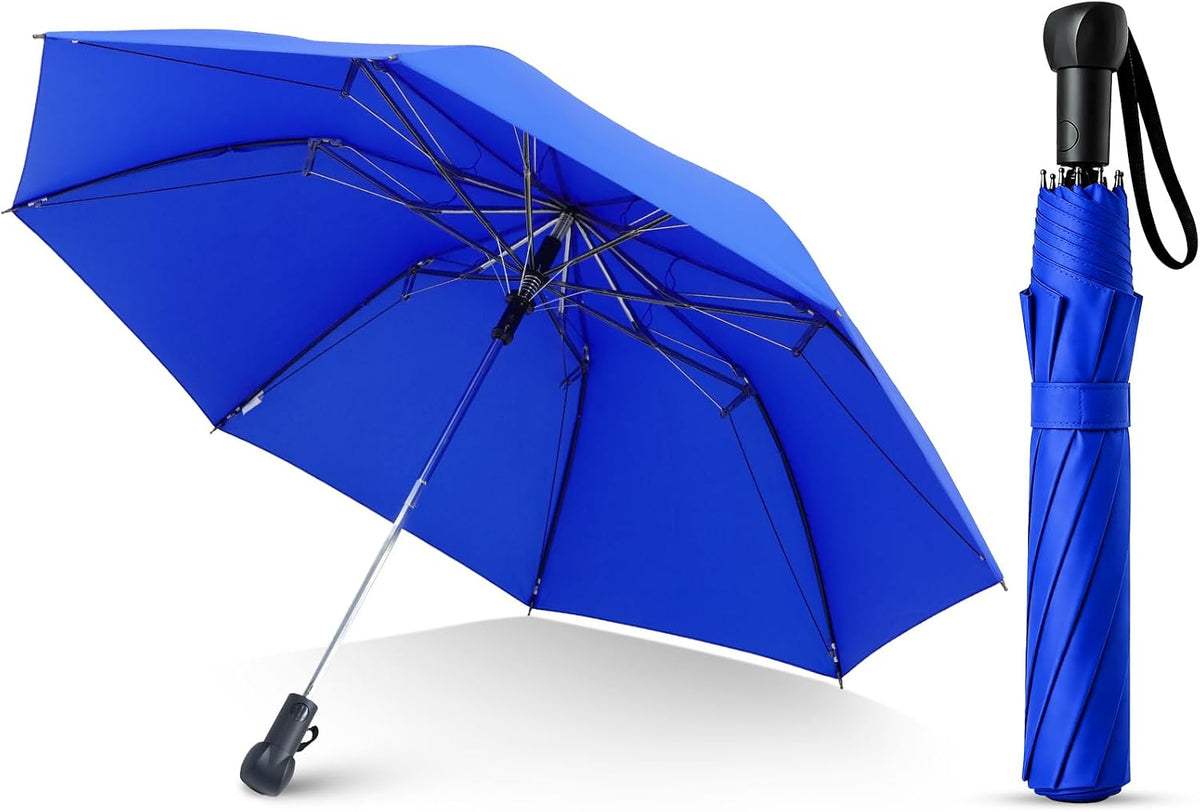 Collapsible Windproof Umbrella Travel - 42inch Auto Open & Manual Close