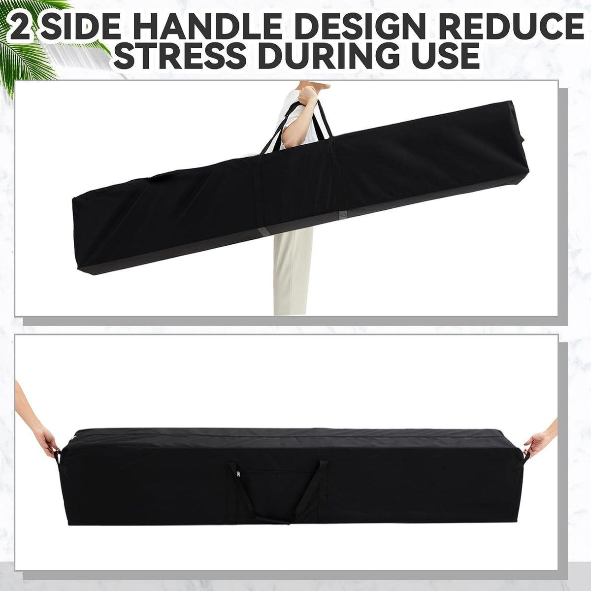 2 Pcs 83 x 16 x 12 Inch, 260 L Large Storage Duffle Bag Black