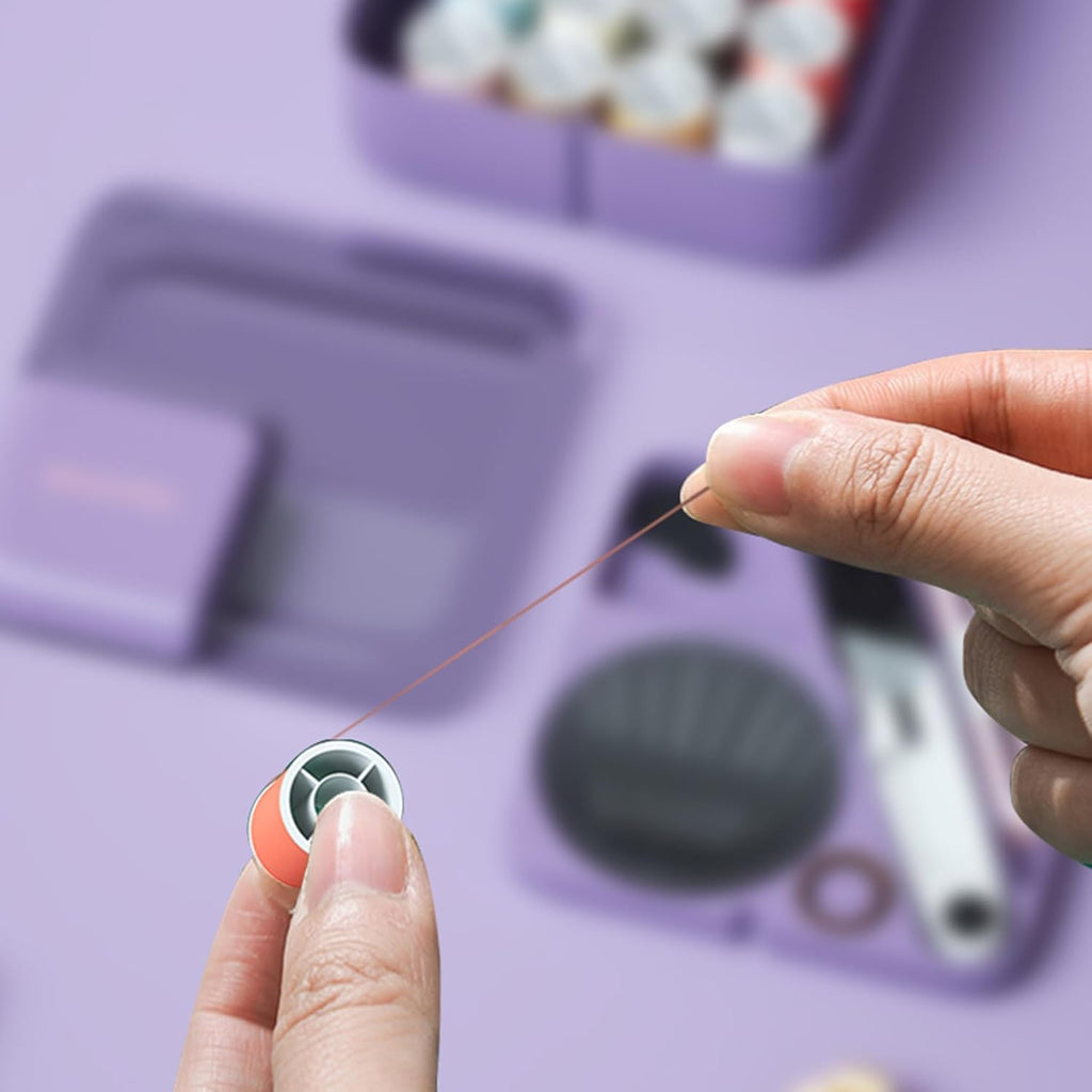 Sewing Kit, Needle and Thread Kit with Travel Sewing Supplies and Accessories for Adults,Kids,Beginner with Scissors,Sewing Needles Thimble,Thread,Seam RipperTape Measure etc (Purple)