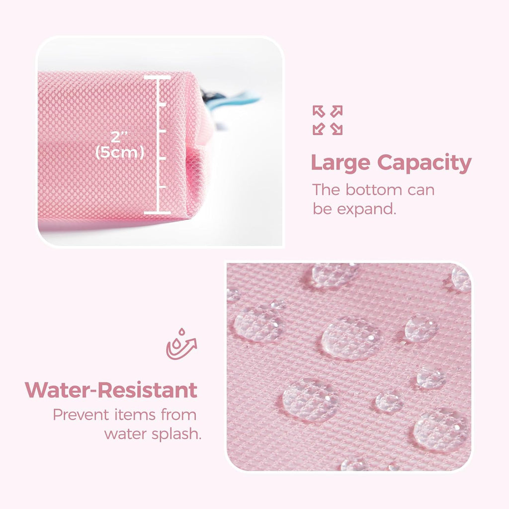 pack all Water-Resistant Zipper Pouch, Mesh Zipper Bag, 8.66"x5.91"