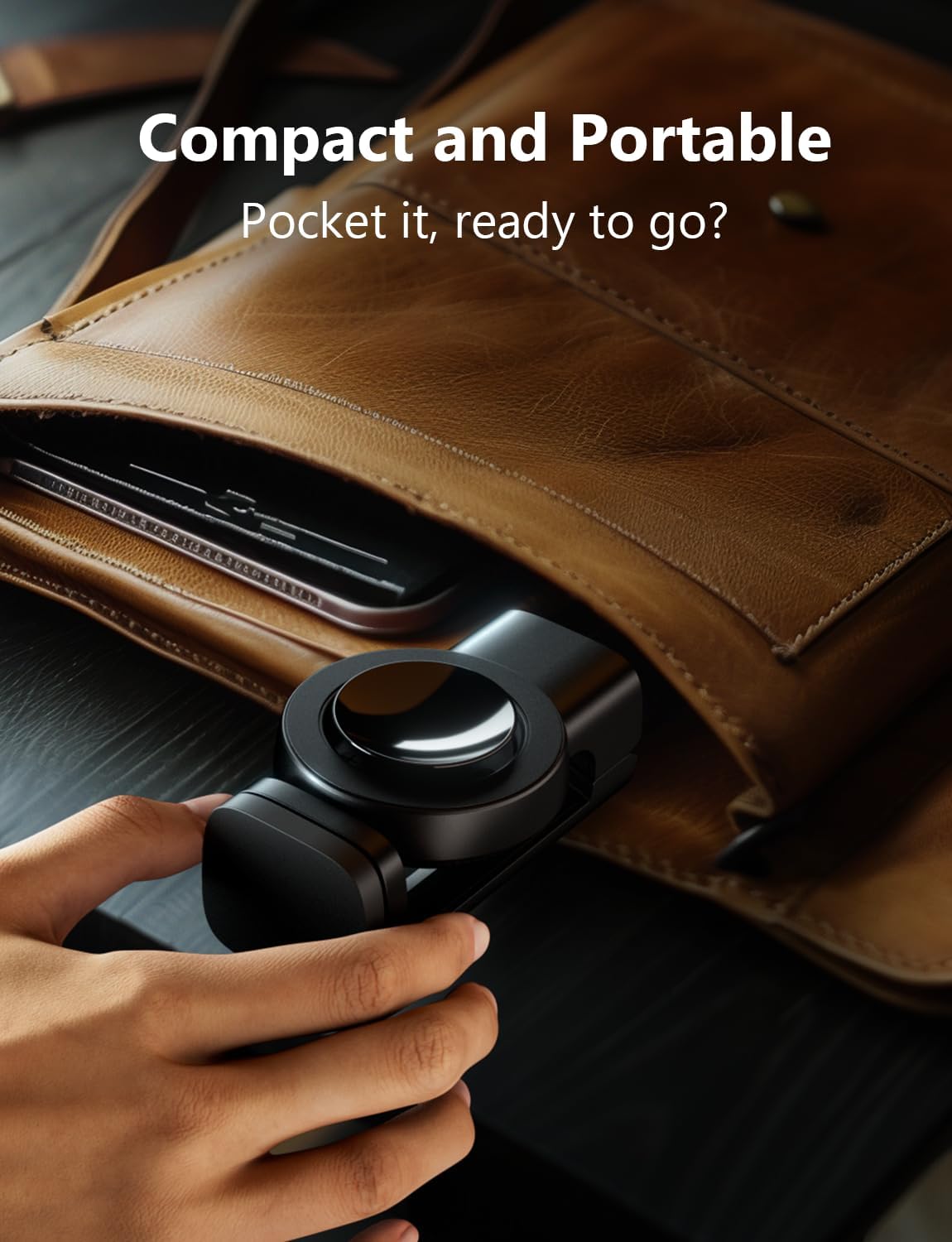 Klearlook 4 in 1 Adjustable Phone Stand - MagSafe Compatible, 360° Rotation Handsfree Flight Phone Holder, Foldable Travel/Office Accessory - Magnetic Black