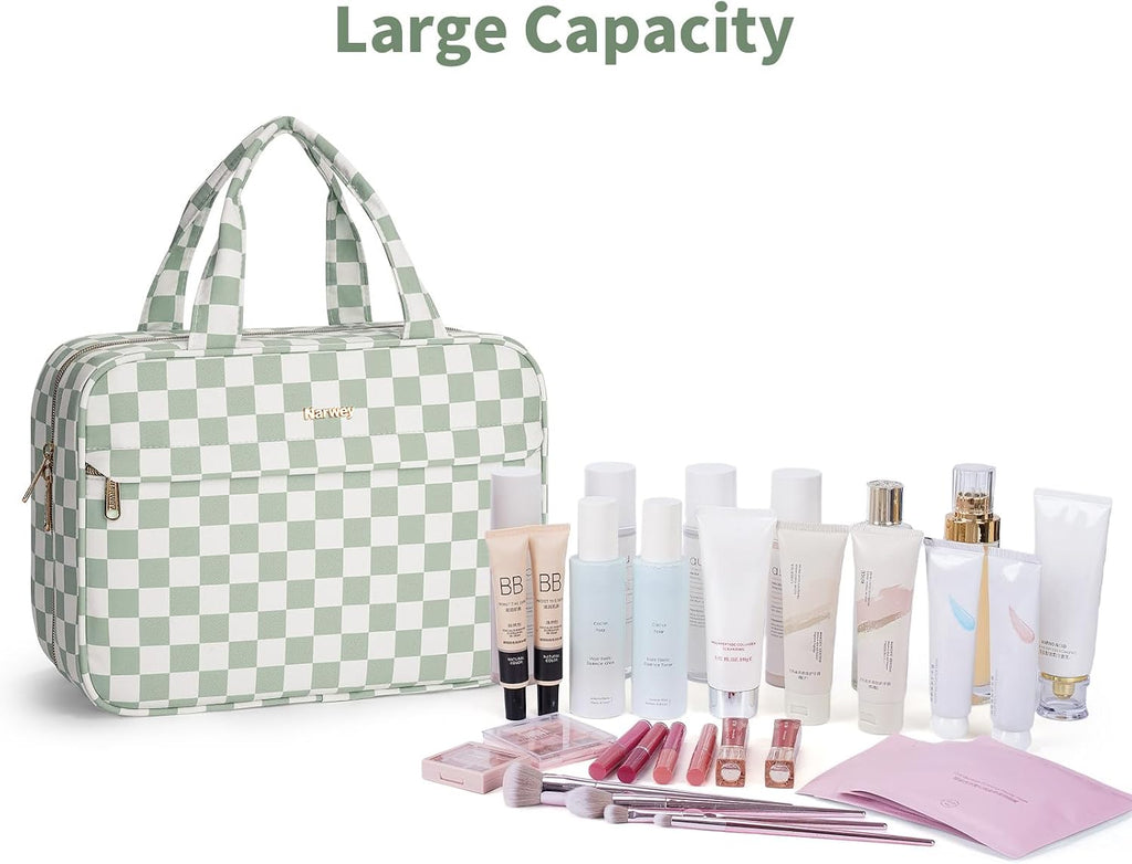 Narwey Large Hanging Travel Toiletry Bag for Women, Makeup Bag Organizer