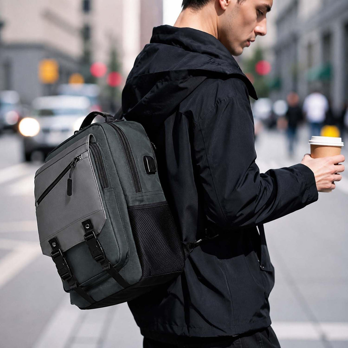 Leaper Large Crossbody Sling Bag: Fits 13" Laptop, 32oz Water Bottle & iPad
