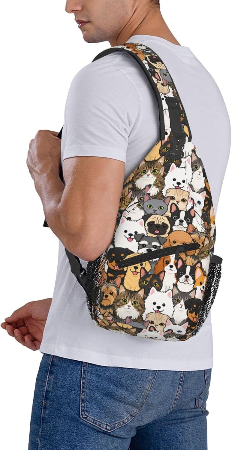 Sling Backpack Unisex Crossbody Chest Bag Shoulder Chest Bag For Women Men Hiking Travel