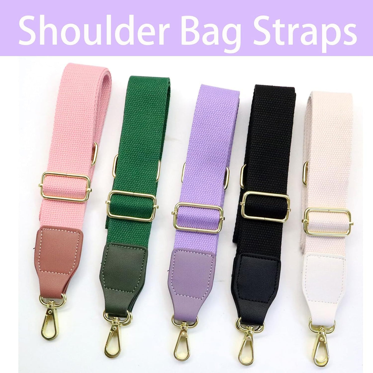 Universal Leather & Canvas Replacement Purse Straps – 1.5” Wide Crossbody Strap for Handbags, Luggage & Cossbody Bags(Adjustable, 55" Long)