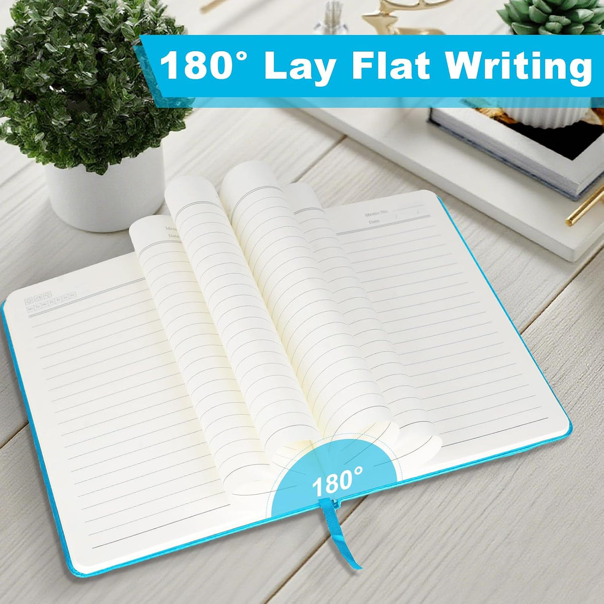 AZUREAL Journal for Women Men, Lined Journaling Notebooks A5 5.7X 8.3 in, Hardcover Leather Journal Diary 160 Pages, Journals for Writing, Travel, Business, Home & School (Blue)