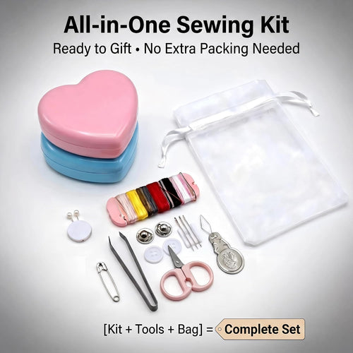 10 Packs Mini Travel Sewing Kits with Organza Gift Bags, Portable Small Sewing Supplies Set with Needles, Threads, Scissors for Emergency, Hotel Guest Amenities and Party Favors
