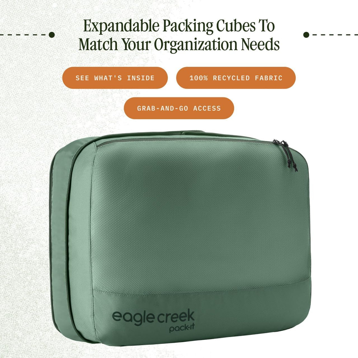 Eagle Creek Pack-It Reveal Expansion Cube, Large, Willow Green