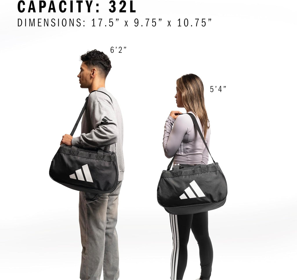 adidas Power Gym Bag – Lightweight Small Duffel, Black/Grey Four, OSFA