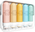 Quatish 5 Pack Travel Bottles, 3oz Travel Size Toiletries Containers, Multi