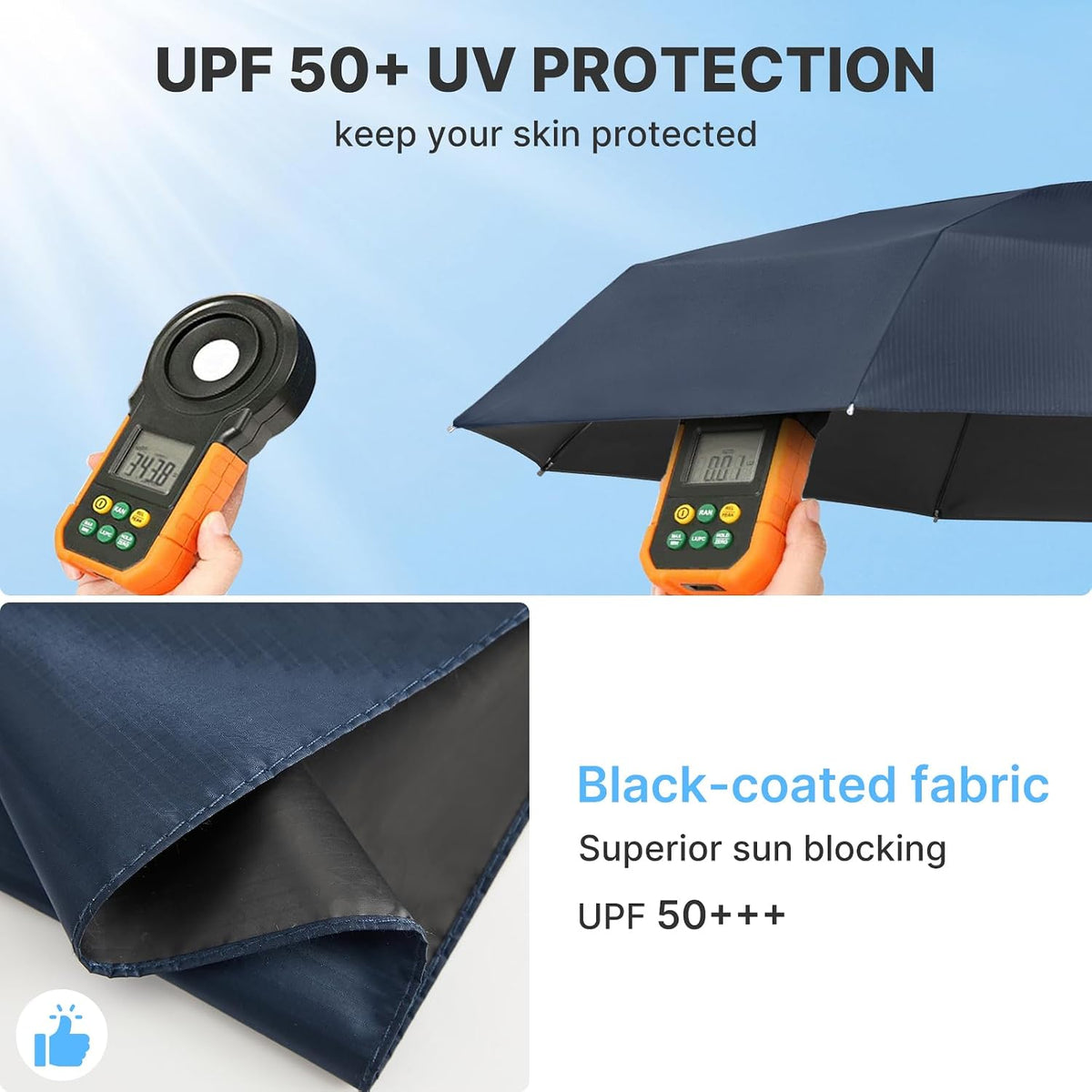 G4Free 46 Inch UPF 50+ Sun Umbrella with Extendable Built-in Handle