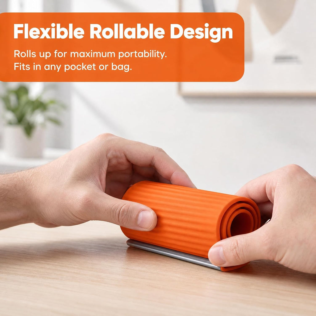 20x10cm Flexible Silicone Phone Stand, Orange