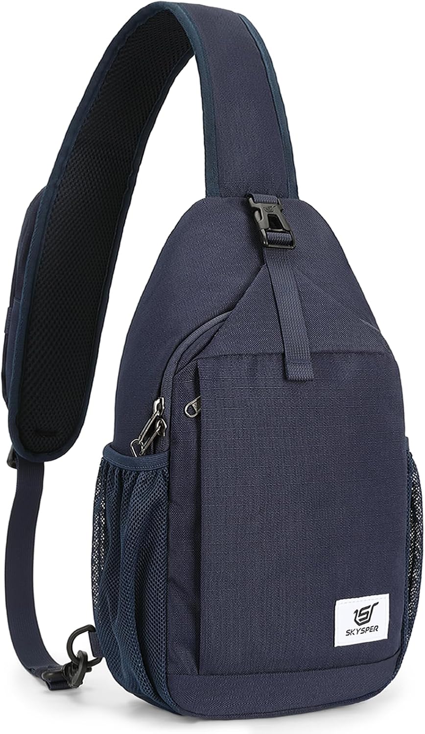 SKYSPER Sling Bag RFID Cross Body Bag Recycled Crossbody Backpack Travel Daypack