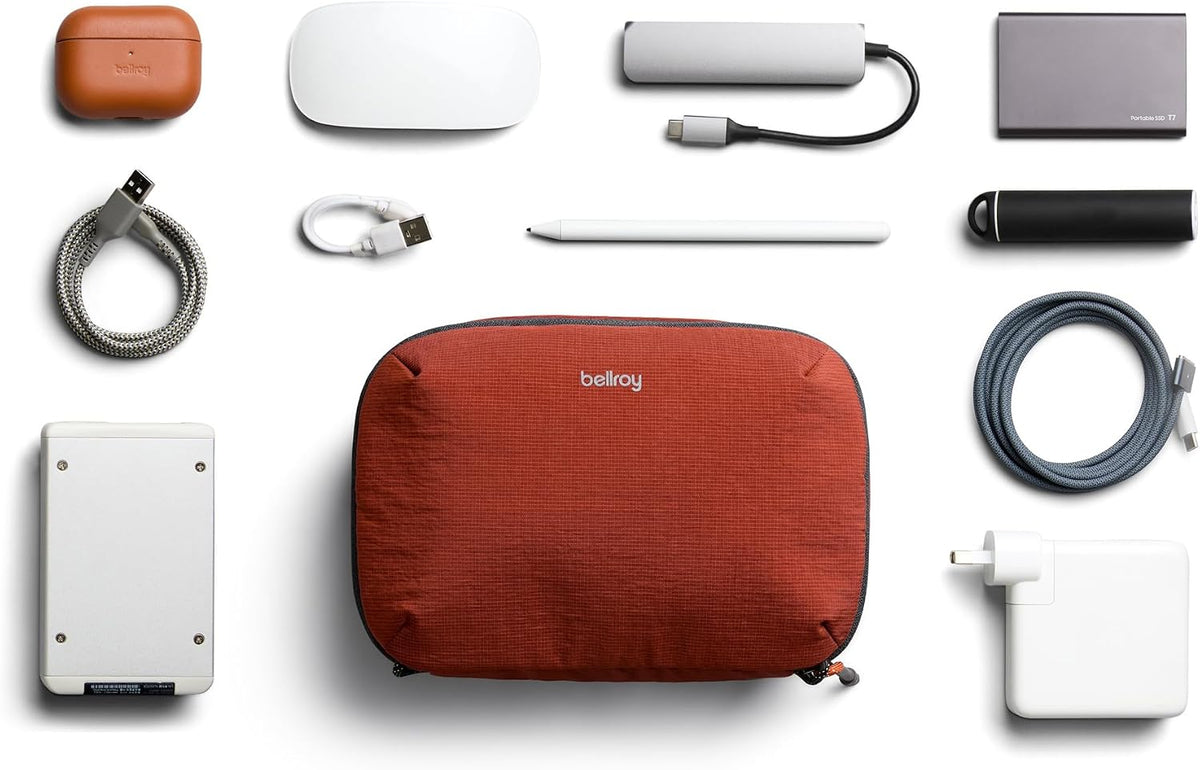Bellroy Lite Tech Kit, Electronics Travel Organizer - Clay
