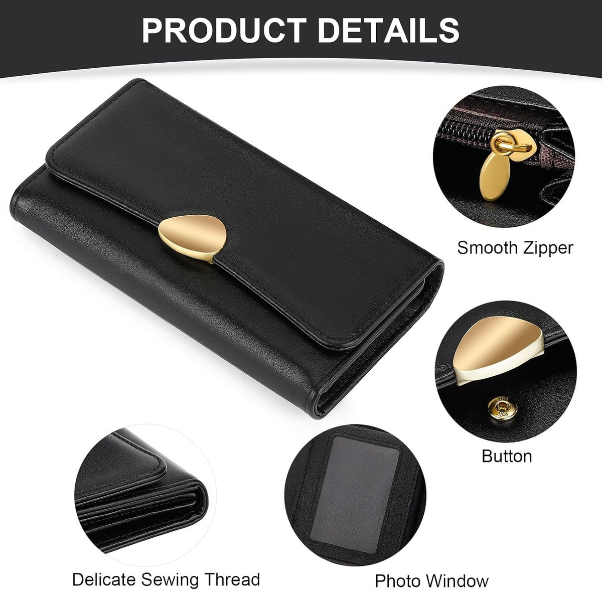 FALAN MULE Wallets for Women Trifold Wristlet Wallets Large Capacity RFID Blocking Ladies Purse Credit Card Holder