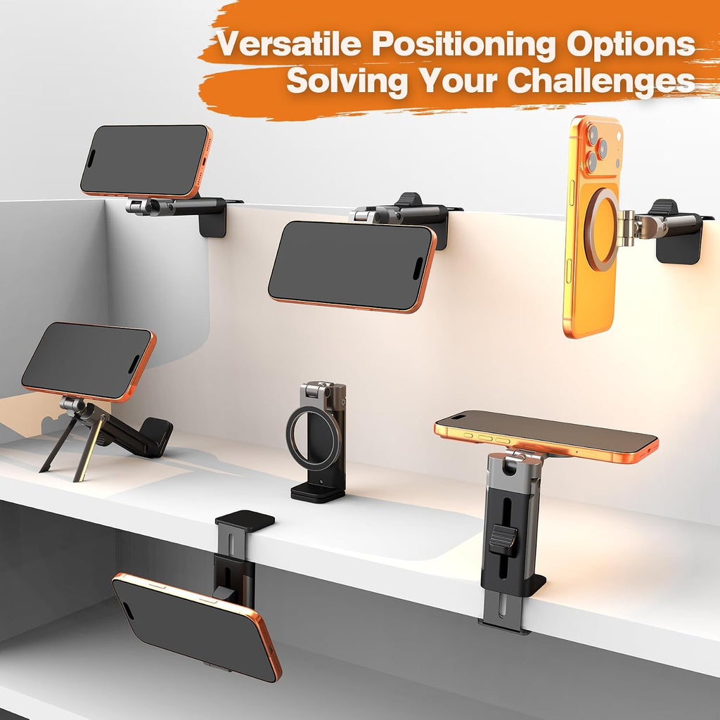Travel Phone Holder, 2-in-1 Airplane Mount & Magnetic Tripod for iPhone
