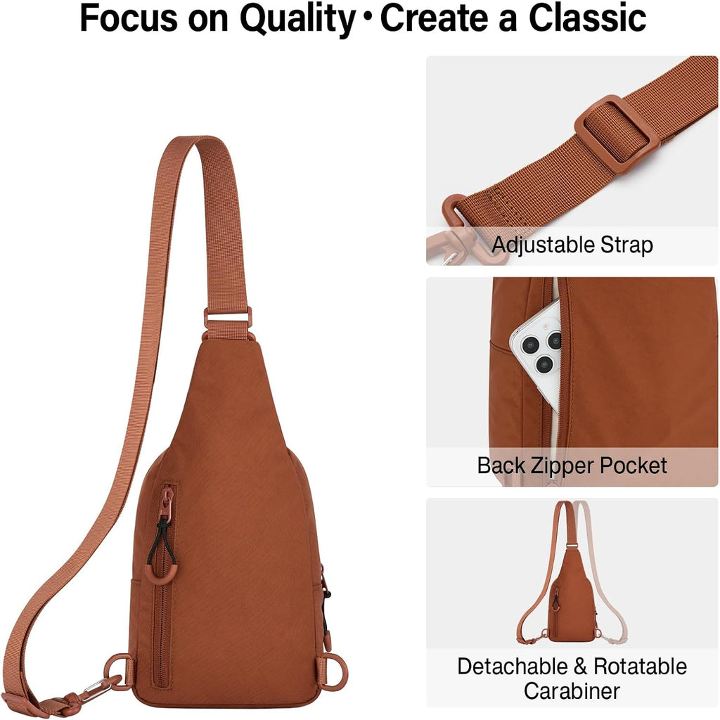 Hanke Crossbody Sling Bag for Women Men, Small & Large Casual Cross Body Sling Bags, Chest Bag for Outdoor Hiking Travel
