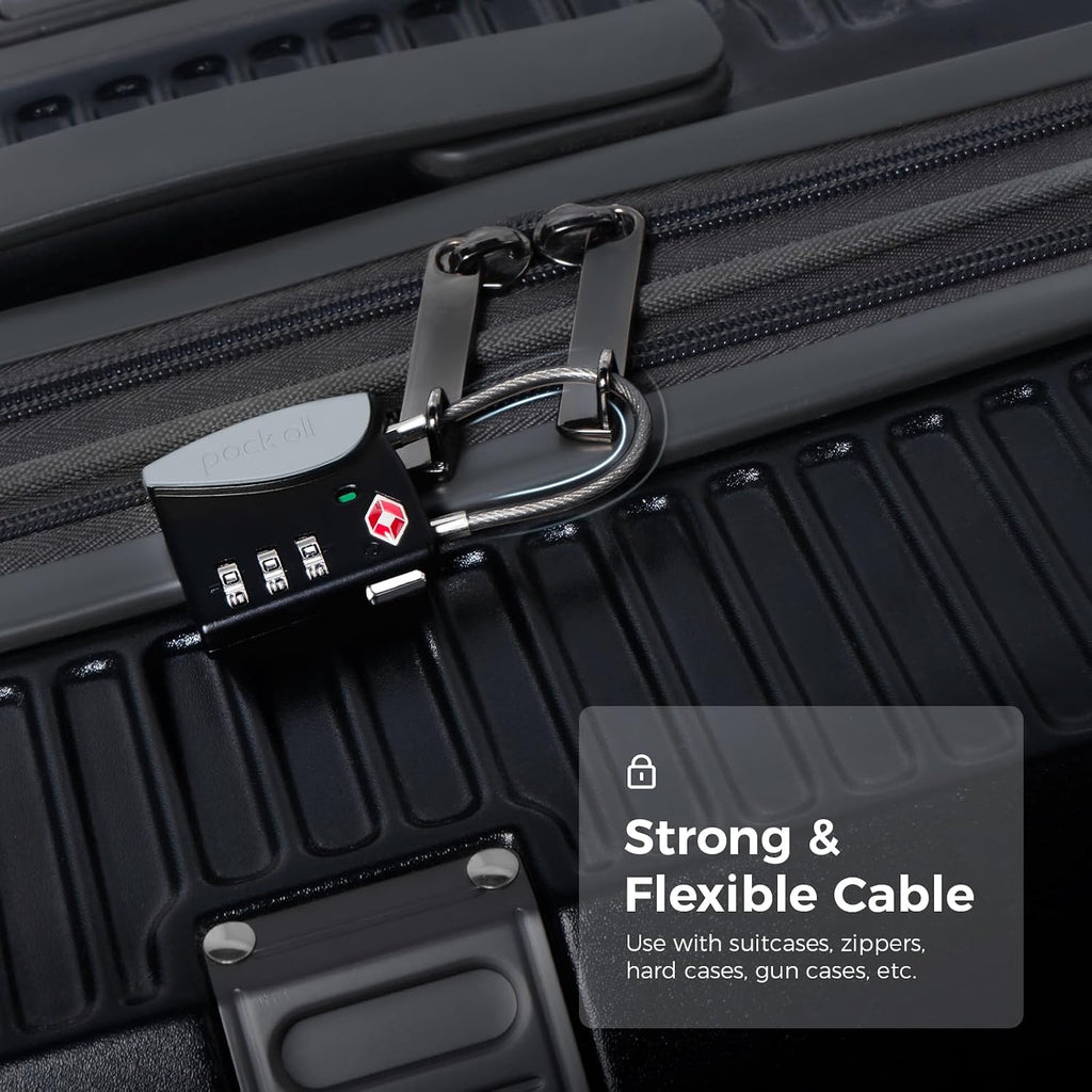 pack all TSA Approved Travel Luggage Locks, Resettable 3-Digit Code