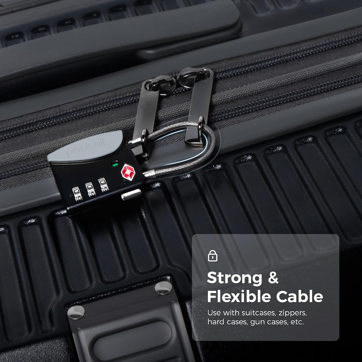 pack all TSA Approved Travel Luggage Locks, Resettable 3-Digit Code