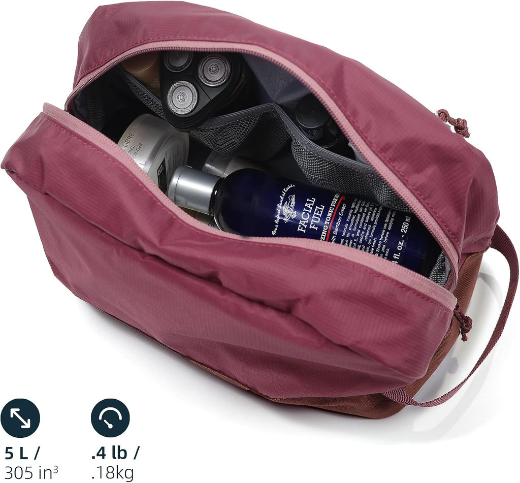 Travel Toiletry Bag 5L, Compact Travel Organizer with Waterproof TPU Wet/Dry Compartment