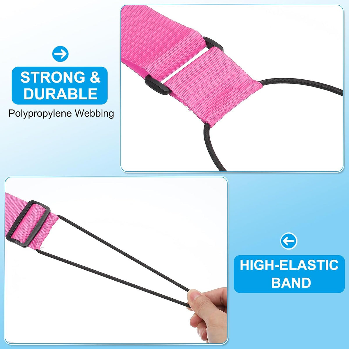 PATIKIL Luggage Straps Bag Bungee, 2 Pcs Suitcase Straps Adjustable Belt for Add a Bag Easy to Travel Elastic Strap Belt Handle Handbag Backpack, Pink