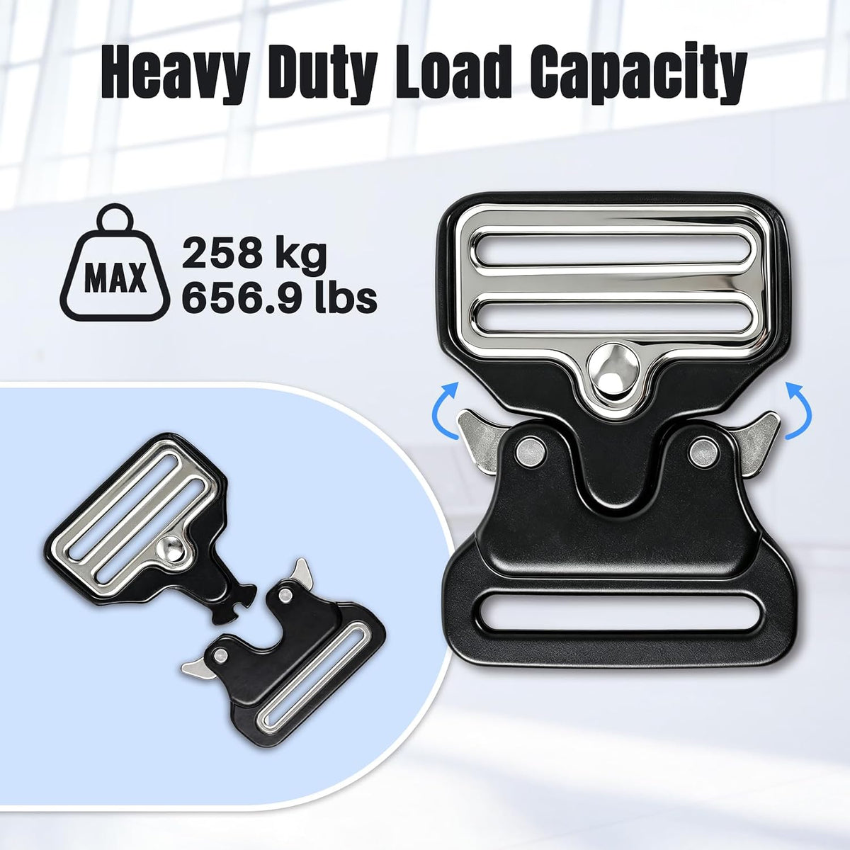 Vigorport Stainless Steel Luggage Hook Strap, Heavy Duty Add A Bag J Hook