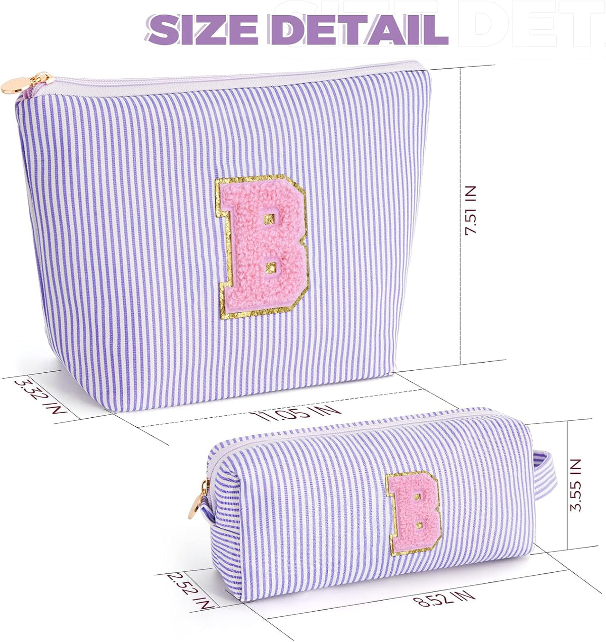 Gifts for Teen Girls Women - Birthday Gifts for 10 11 12 13 14 15 16 17 18 Years Old Girl,Makeup Bag Cosmetic Bag,Teacher Gift Trendy Stuff Toiletry Bag - Lavender,B