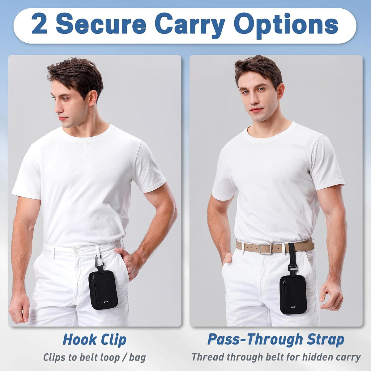 YOYI YOYI RFID Blocking Hidden Stash Clip, Travel Wallet Water-Repellent