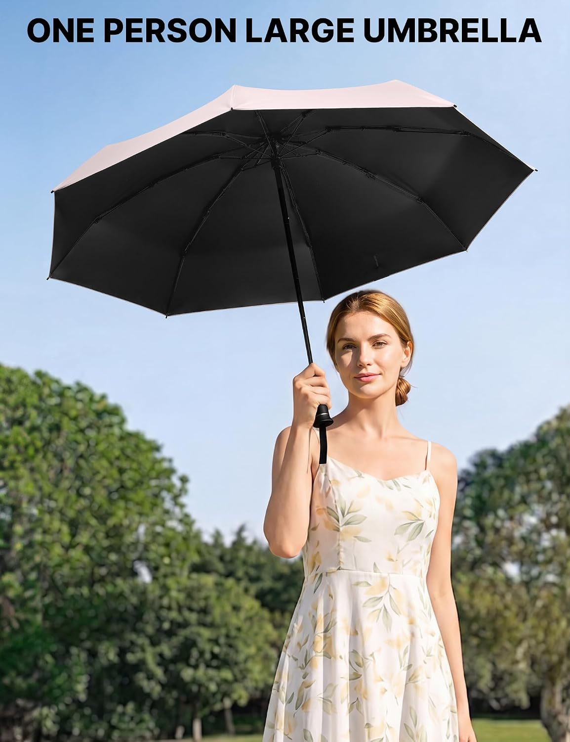 G4Free 46 Inch UPF 50+ Sun Umbrella with Extendable Built-in Handle