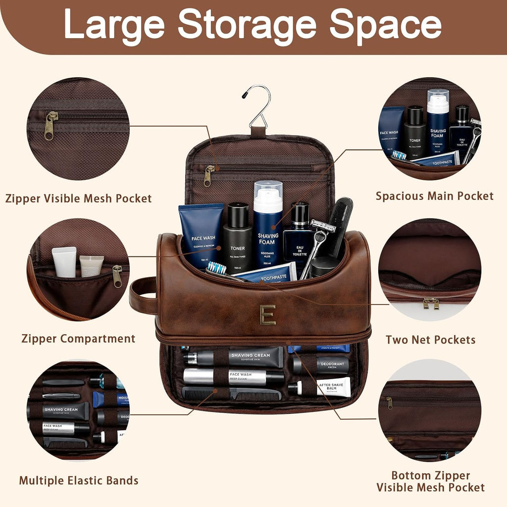 Personalized Toiletry Bag for Men, Initial Custom Gifts for Men
