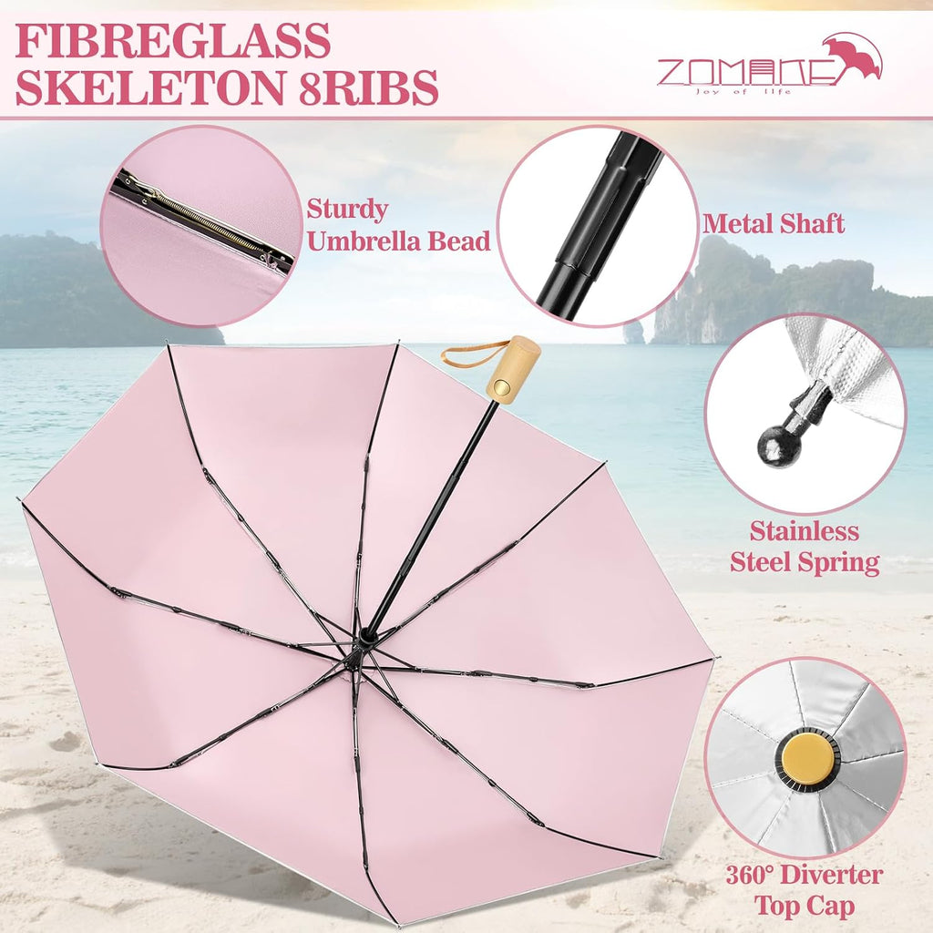 ZOMAKE UV Umbrella for Sun Protection Travel 43/46 Inch