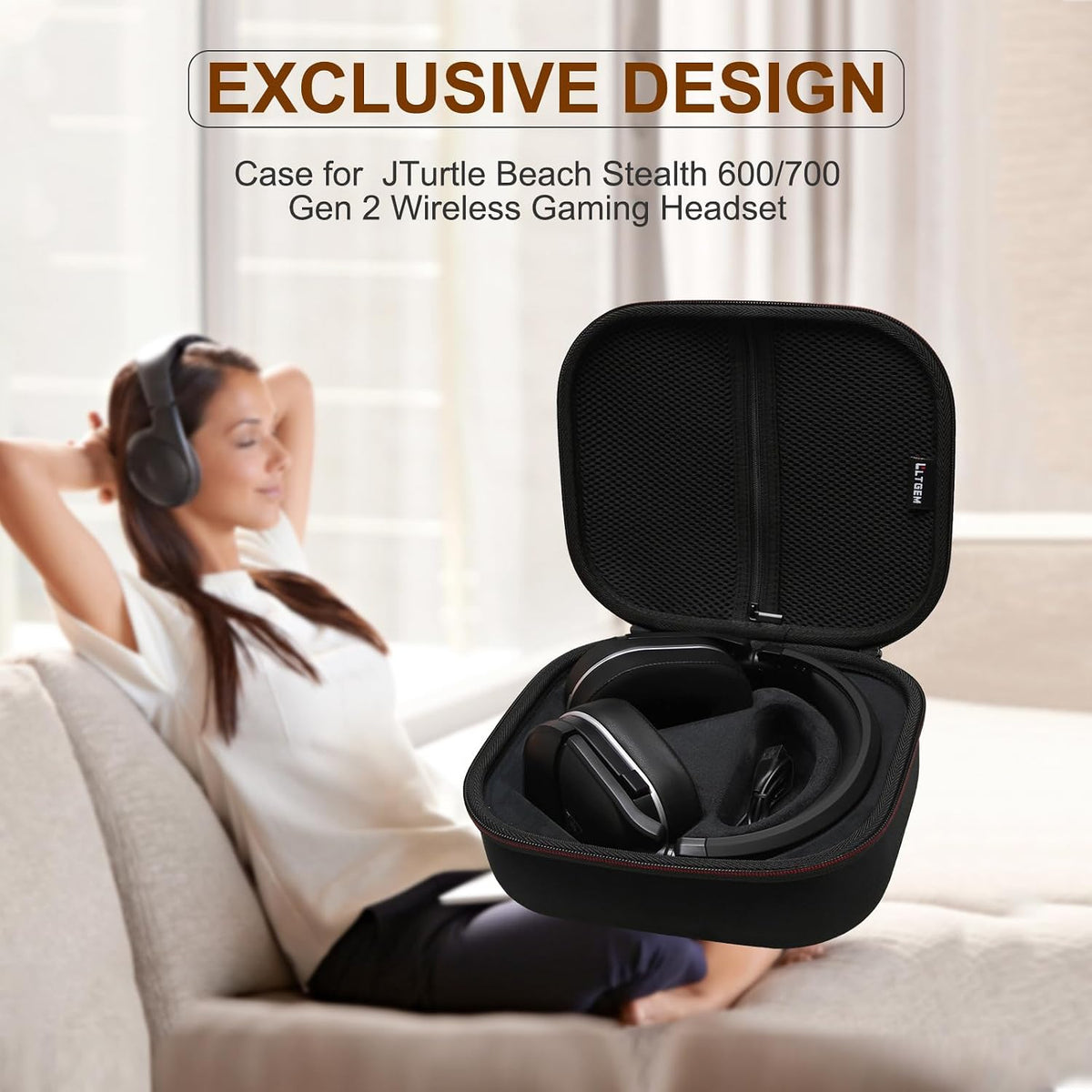 Case for Turtle Beach Stealth 500/600/700 Wireless Gaming Headset Black