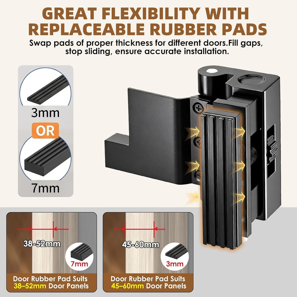 Portable Door Lock, Door Reinforcement Lock-No Drilling(White-3PCS)