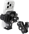 1" Ball Phone Mount Holder with Vibration Dampener ＆ 2.36" Short Double Socket Arm, Compatible with RAM B Size Mounts, Fits 5-7.2'' Phones, for Motorcycle Bike Boat ATV UTV Car Truck