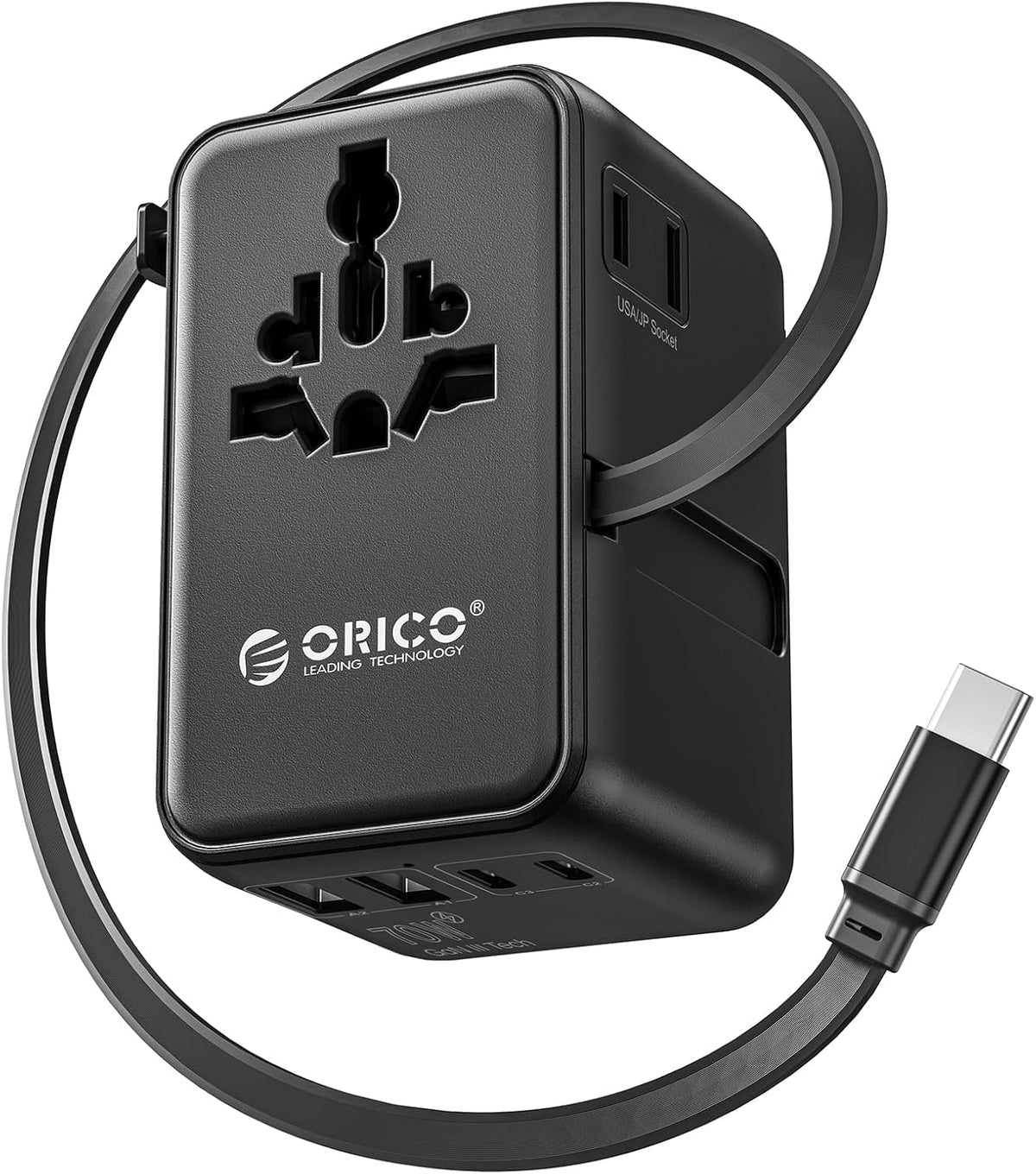 ORICO Universal Travel Adapter 70W GaN International Power Adapter