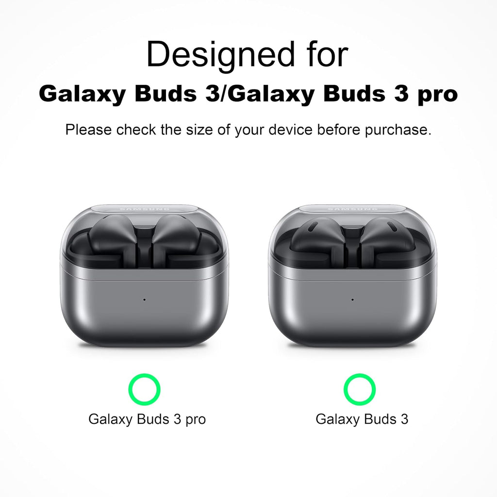 RFUNGUANGO Compatible with Samsung Galaxy Buds 3 Pro Case(2024) / Buds3 FE (2025) / Buds 3 Case (2024) with Carabiner & Cleaning Kit Phone Stand, Strong Drop Protection, Green