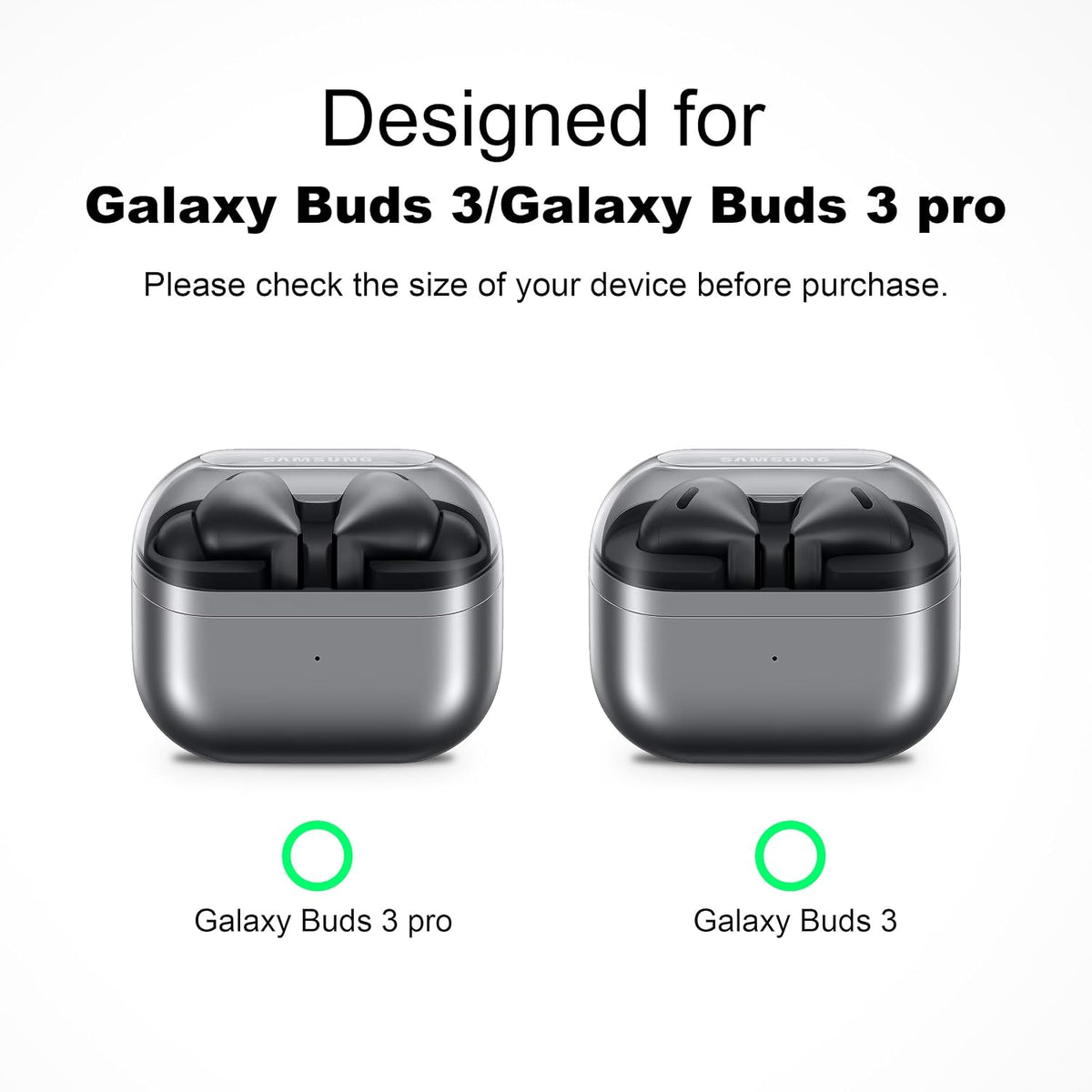 RFUNGUANGO Compatible with Samsung Galaxy Buds 3 Pro Case(2024) / Buds3 FE (2025) / Buds 3 Case (2024) with Carabiner & Cleaning Kit Phone Stand, Strong Drop Protection, Green