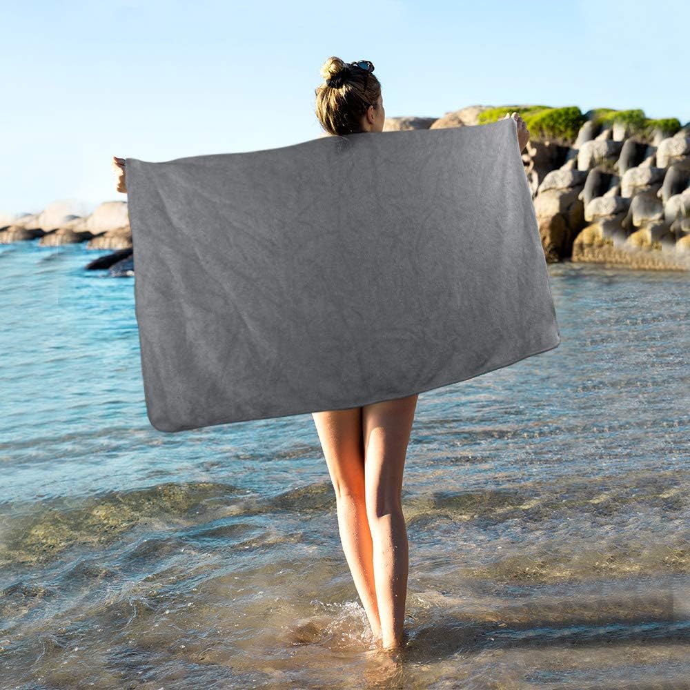 SUNLAND Microfiber Gym Bath Towels for Men Women 24x48In