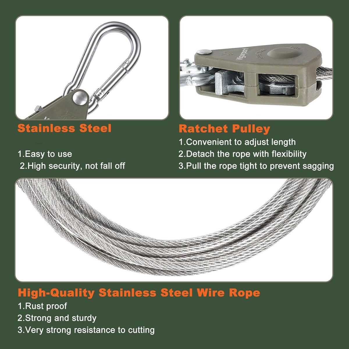 Vigorport Outdoor Retractable Clothesline, Portable Travel Clothes Line