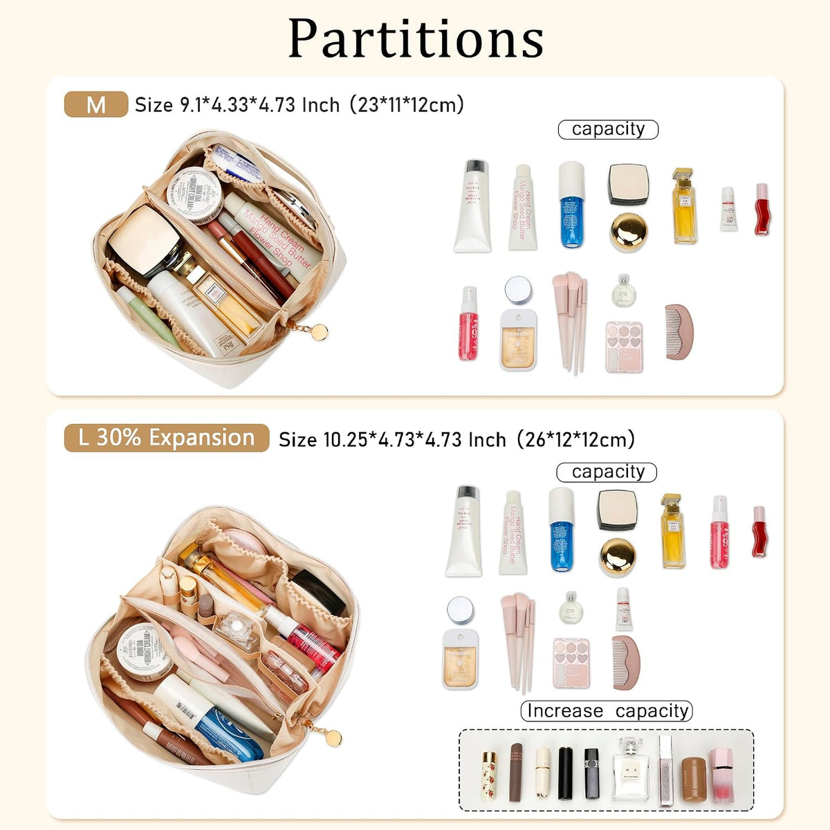 Initial Makeup Bag Personalized Gift for Women Teen Girls