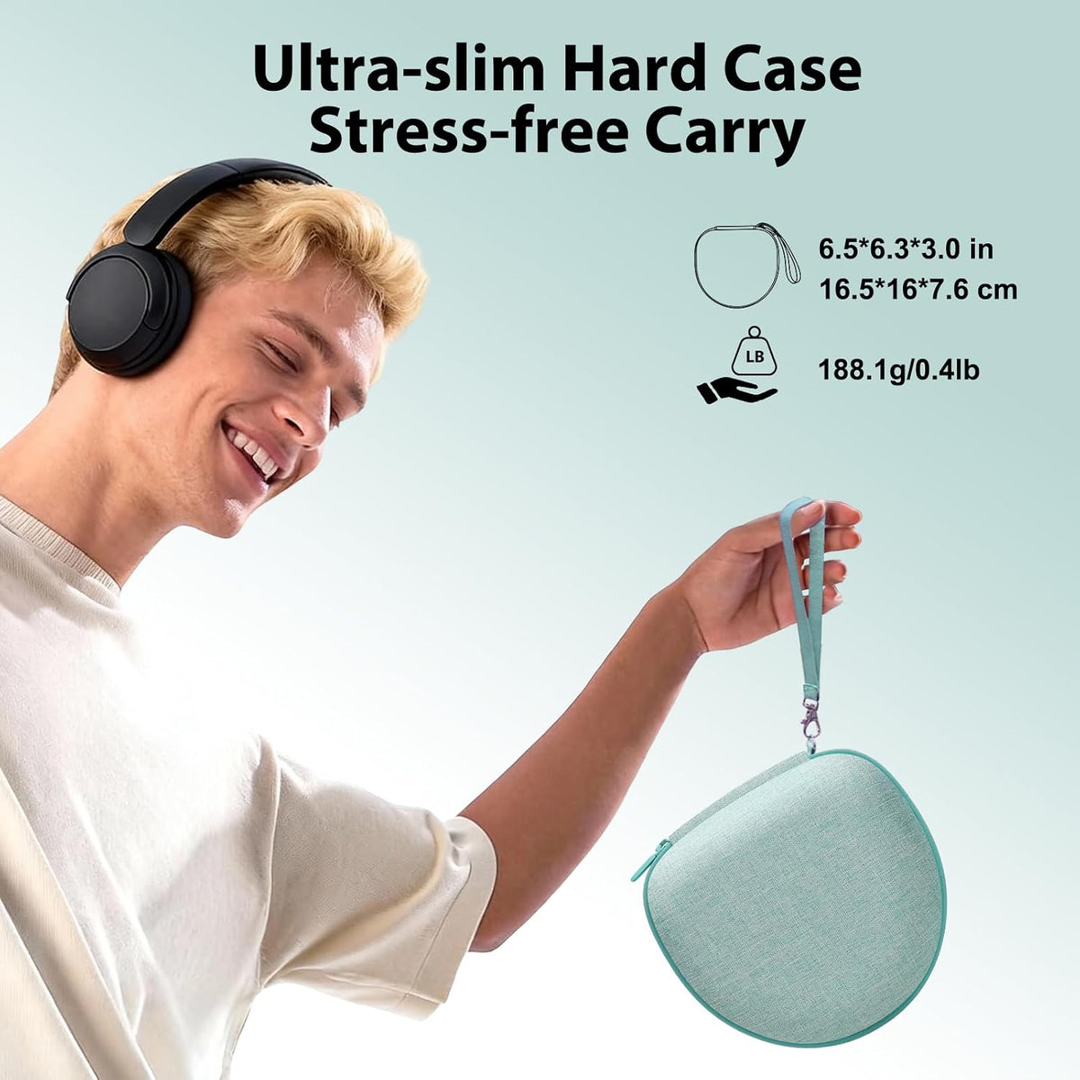 Headphone Case for BERIBES/KVIDIO/Picun/TOZO Etc Headphone,Green